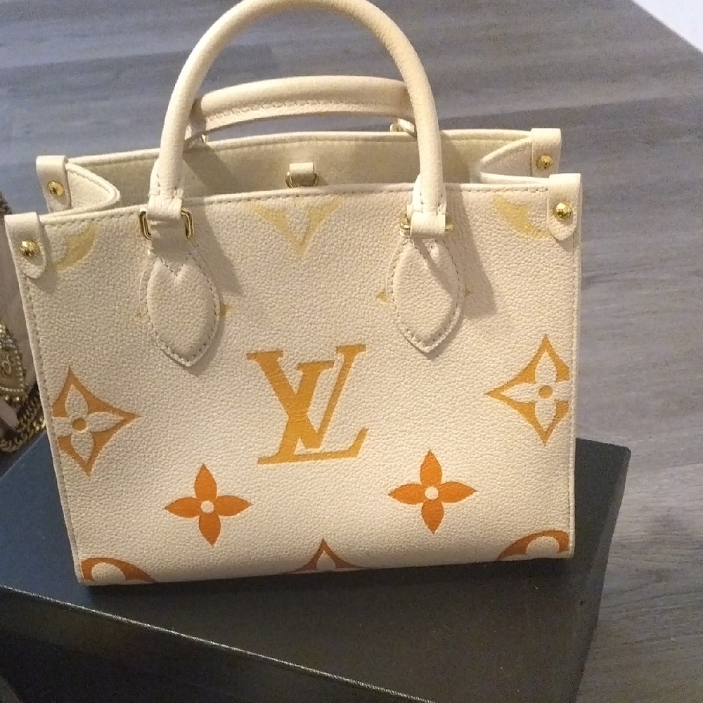 Louis Vuitton White and Gold Mini Bag